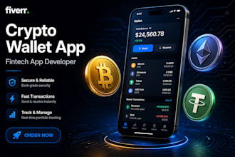 develop crypto wallet app fintech app payment app loan app money transfer app