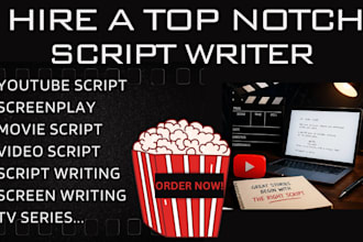 write movie script screenplay video script writing youtube script film script
