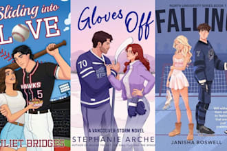 design romance book cover illustration ebook cover and kdp book cover art