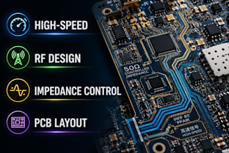 high speed pcb layout with rf design, impedance control