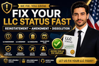 fix llc reinstatement dissolution amendment and annual report