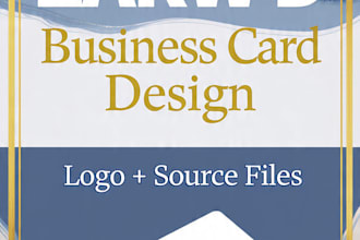 create modern business card design with logo