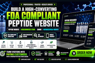 build peptide website woocommerce website research peptide fda complaint website