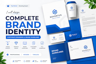 design a complete brand identity corporate branding and brand guidelines package