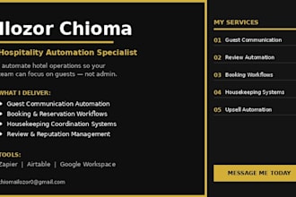 build a hotel guest communication automation system using zapier