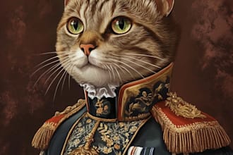 custom pet portrait, dog portrait, cat portrait