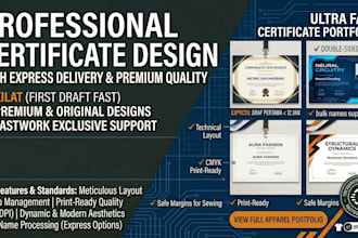 design or edit professional certificates in 7 hours