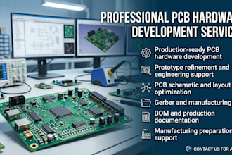 develop manufacturing ready pcb hardware prototype from prototype to production