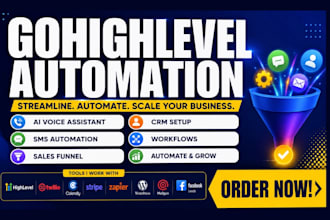 setup gohighlevel ai voice assistant sms automation crm workflows funnel