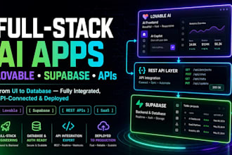 develop full stack ai apps with lovable supabase and api integration