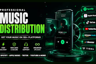 be your music manager, fix and distribute on distrokid, cd baby, tunecore, ditto