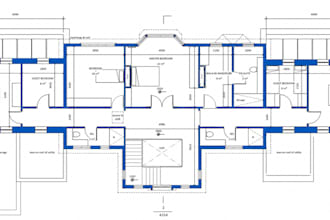 draw autocad architectural planning drawing floor plan elevation site plan