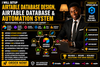 setup airtable database, client portal and ai workflow airtable dashboard crm