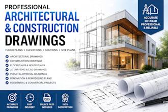 do architectural drawings, floor plans and construction drawings