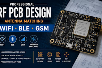 design rf pcb with antenna matching wifi ble and GSM