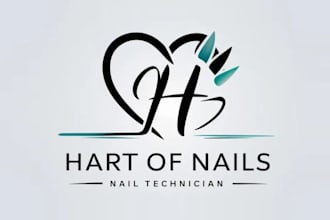 design glamorous durable nail technician logo