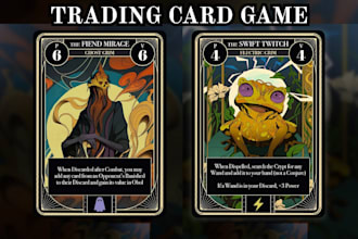 design frame card template tcg card game tarot card board game art box design