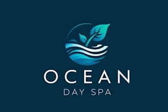 design sustainability ocean day spa logo for you