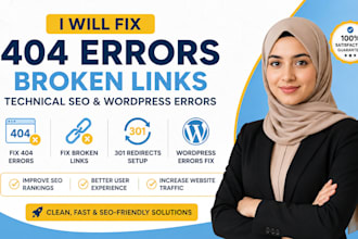 fix 404 errors broken links technical SEO 301 redirects wordpress errors