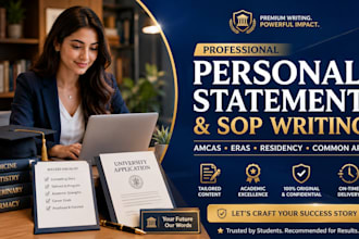 edit personal statement sop amcas eras residency common app fellowship