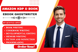 write 50,000 words fiction book, cookbook, memoir, recipes book writing
