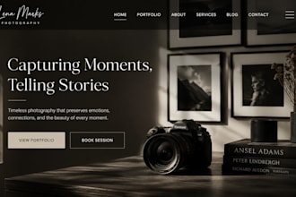 design squarespace photographer portfolio website photo gallery resume website
