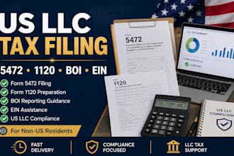 us llc tax filing, form 5472 and 1120 for non residents