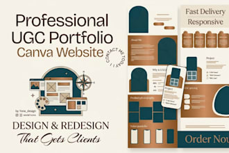 design a high converting ugc portfolio website and canva landing page