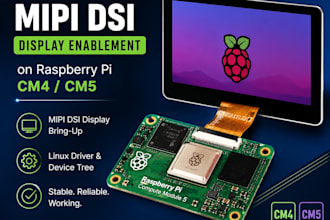 bring up mipi dsi display on raspberry pi cm4 cm5 with working linux diver