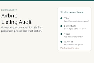 audit your airbnb listing and rewrite title and description