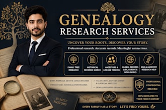 do professional genealogy research and build your family tree