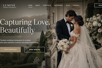 design squarespace wedding photographer website photo portfolio website