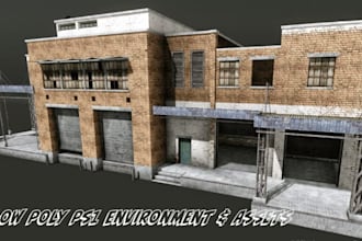 create psx ps1 n64 low poly game assets low poly horror environment and props