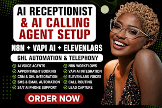 ai receptionist n8n ai calling agent medical ai telephony vapi ai elevenlabs ghl