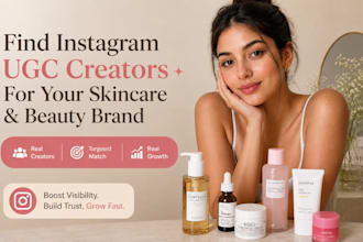 find instagram ugc creators, influencers for shopify skincare beauty brands