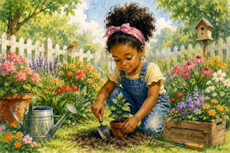 illustrate african american childrens books with beautiful watercolor art