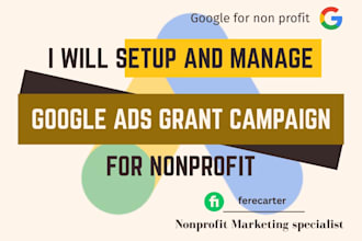 manage google ads grant setup and optimization for non profits