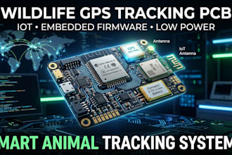 design wildlife gps smart tracking pcb with iot and embedded firmware