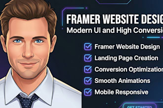 design and optimize framer website for conversion and modern UI