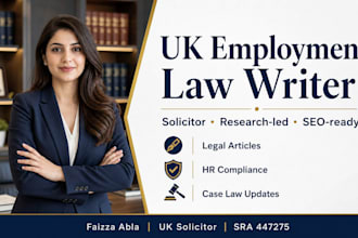 be your expert UK employment law legal writer and researcher