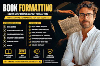 do book formatting, book layout formatting  ebook formatting