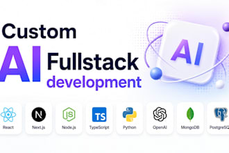 develop custom ai website ai web application using fullstack