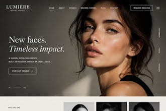 design squarespace model portfolio website fashion beauty agency website