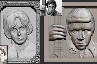 convert 2d to 3d model, bas relief, coin, 3d printable stl cnc and 3d printing