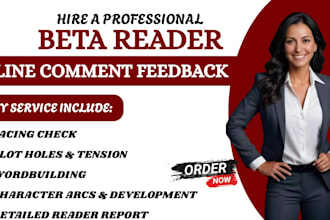 beta read and critique your romantasy, thriller, mystery, scifi or fantasy novel