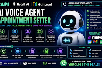 vapi ai appointment setter gohighlevel voice agent retell ai lead gen crm make