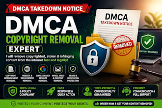 send dmca takedown notice to remove fb,yt , onlyfan, article