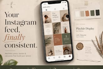 instagram post and story designer for brands and coaches