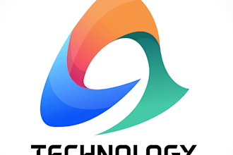 design a futuristic tech logo with modern branding