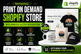 build etsy print on demand shopify store with printful